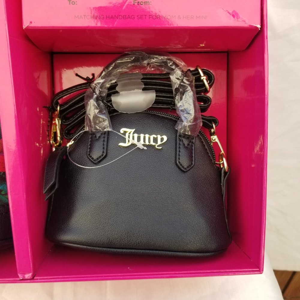 Juicy Couture Matching set 11JCBP7JC-BMR Bowler Handbag Mom and her Mini BNWT - Picture 9 of 14
